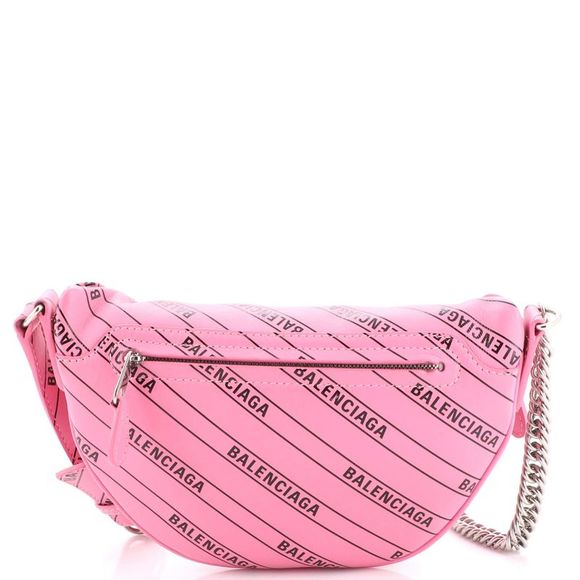 Balenciaga Souvenir Belt Bag Printed Leather XXS Pink - Picture 3 of 9